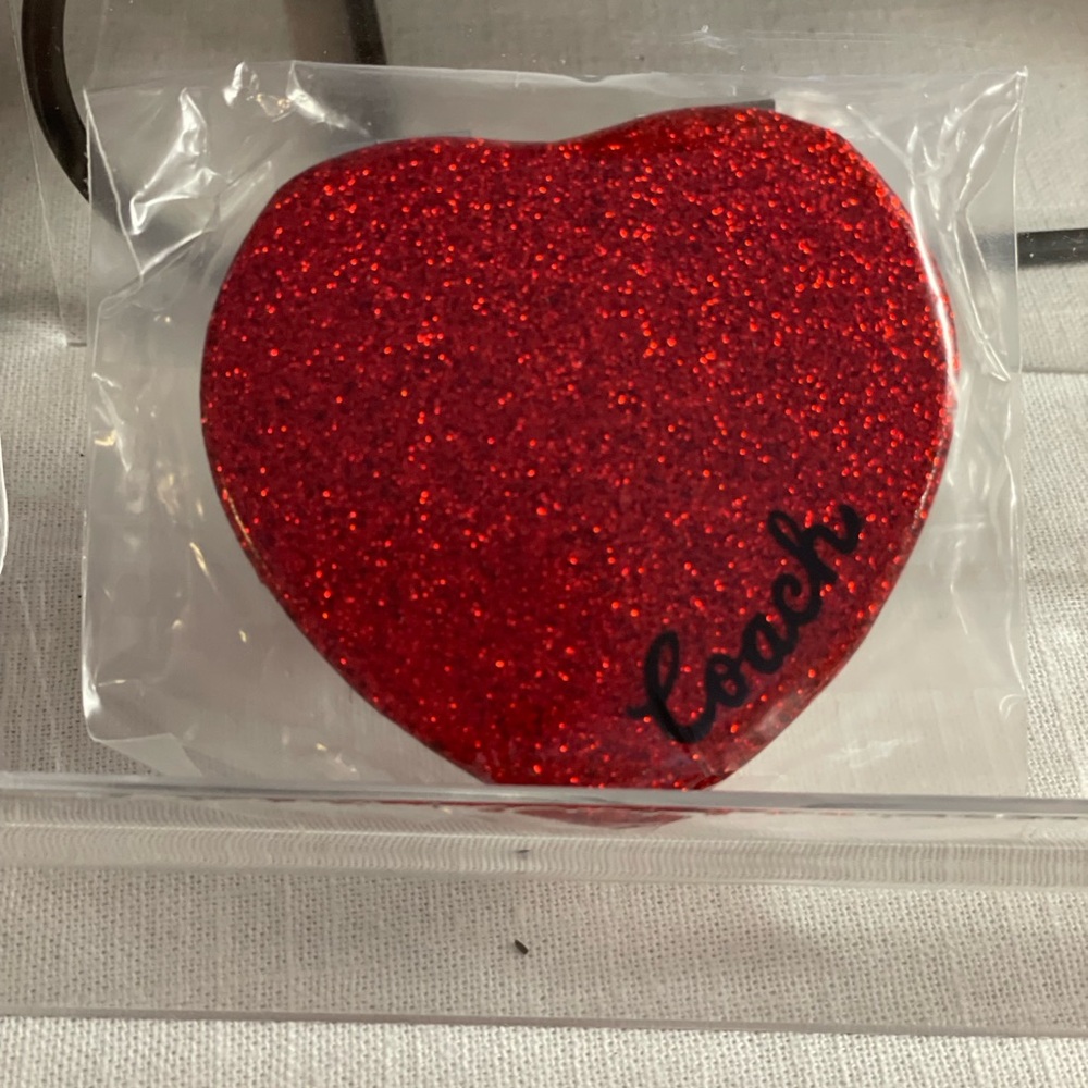 Coach Sparkling Red Heart mirror